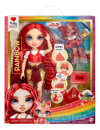 Rainbow High Muñeca Ruby Fashion Doll Color Rojo 4+