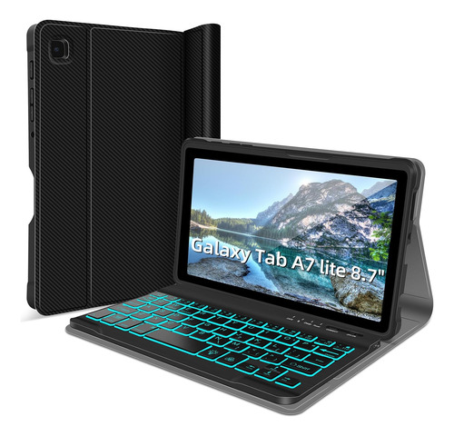 Funda Con Teclado Retroiluminado Para Samsung Galaxy Tab A7
