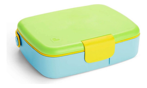 Lancheira Bento Box Munchkin Com Talheres Amarelo/azul
