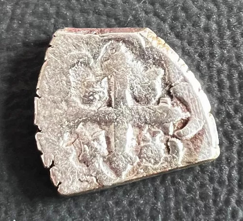 Moneda Macuquina Plata 1/2 Real Felipe V 1701 1731 Colonial