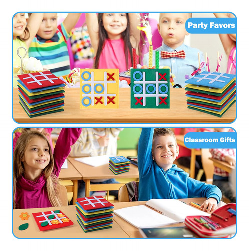 Paquete De Juegos De Mesa Tic Tac Toe Para Niños 4 A 8 Años Color