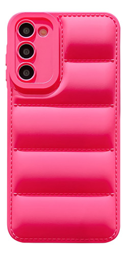 Funda Silicona Puffer Compatible Con Samsung Galaxy S22 Fucsia Silicona Puffer