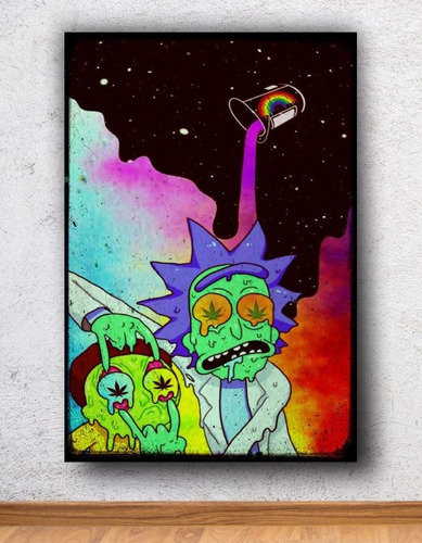 Cuadro Decorativo En Canvas Rick Y Morty Arte 28x41 Cm - 17