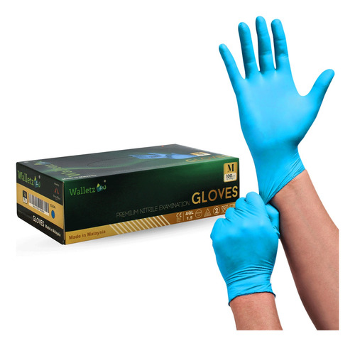 Guante De Nitrilo Libre De Latex Sin Polvo 100pz