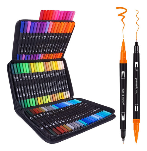 Juego De Rotuladores De Doble Pincel De 72 Colores For Arte
