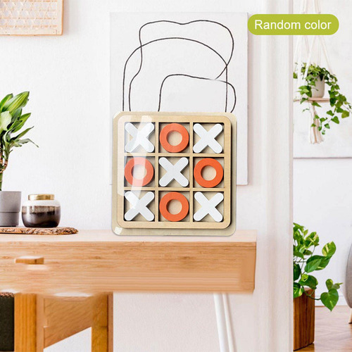 Clásico Tablero De Madera Toe Juego Ocio Inteligente Para