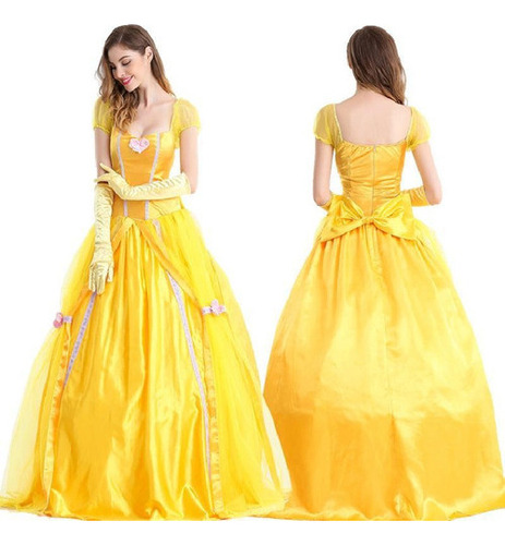 Vestido De Princesa Bella Y La Bestia Para Halloween Y Cospl