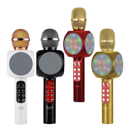 Imagen 5 de 10 de Microfono Karaoke Parlante Bluetooth Luces Led Audioritmicas