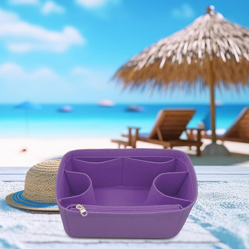 Bolsa De Fieltro Con Cremallera Y Bolsillo Para Medio