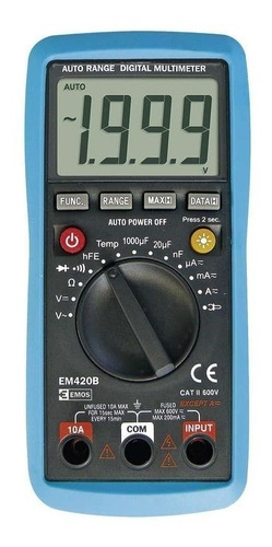 Multimetro Tester Digital Autorango Capacimetro Em-420b Temp