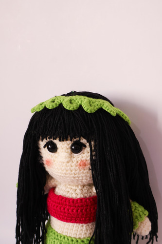 Lankarenka Muñeca Lilo Versión Original Tejida 100% A Mano