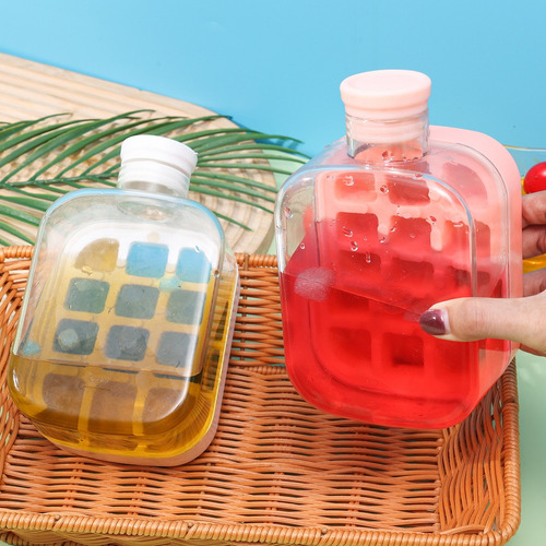 Molde Para Cubitos De Hielo De Silicona Con Bandeja Para Hie