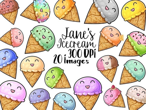 Cliparts Imagenes Png Helados De Colores Pasteles Jk31