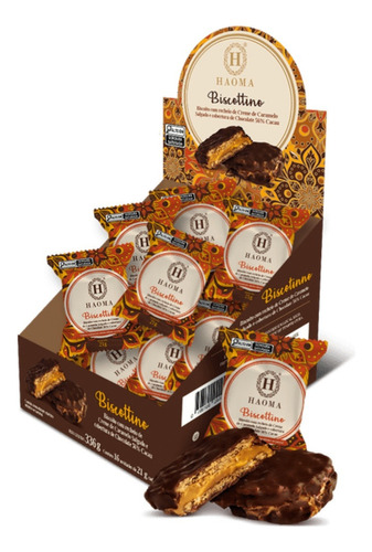 Display Biscottino C/ Cobertura Chocolate 56% Cacau - Haoma