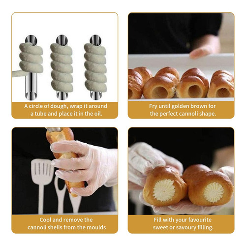 Cannoli Baking Mould Set, Cream Horn Mould Set Cone Baking M