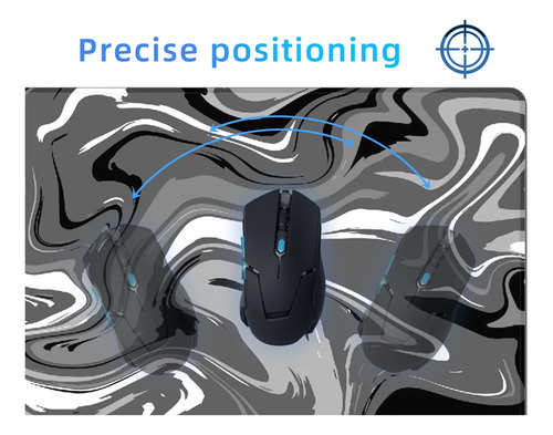 Mouse Pad De Escritorio Oshkor 60x30cm 2.5mm Tamaño Xl Azul Abstracto