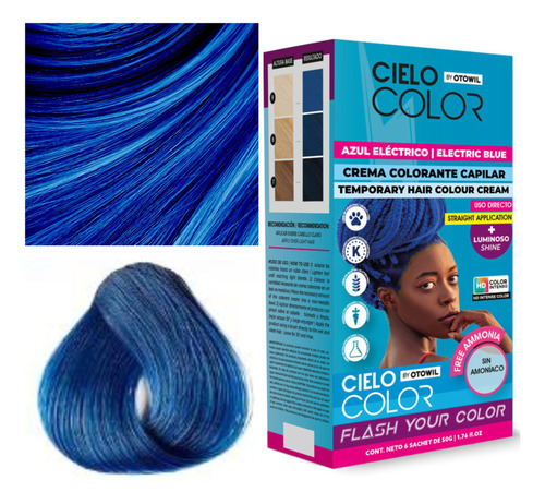 Tintura Fantasia  Cielo Color Otowil Azul Electricolefemme