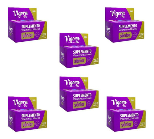 Kit Vigora Plus Sênior 50+ Com 6 Uni De 60 Cápsulas Cada