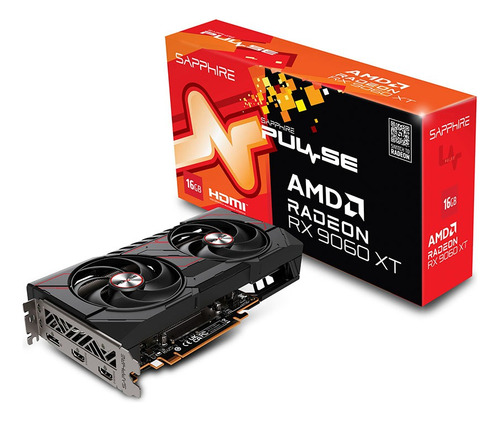 Placa De Vídeo Sapphire Rx 9060 Xt Pulse Oc 16gb Gddr6 128b