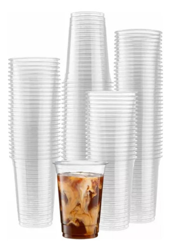 100 Vaso Plastico 360 Ml Desechable Sin Tapa 12 Onzas