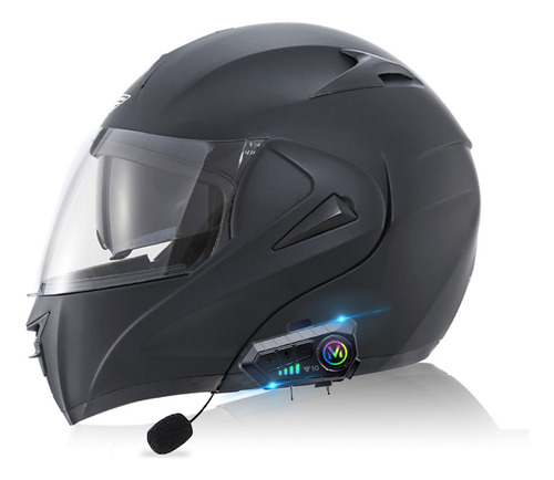 Cascos De Motocicleta Con Auriculares Bluetooth Flip Up