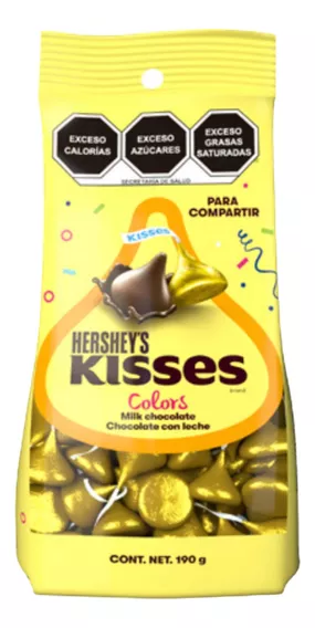 Chocolate Hershey's Kisses Fiesta Amarillo 190g
