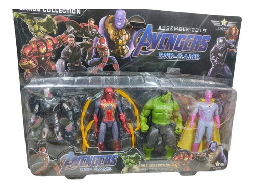 Muñecos Articulados X4 Iron Spider Hulk Vision Iron Man 