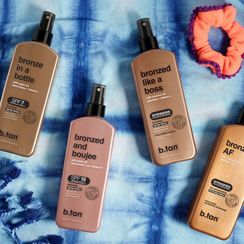 Loción Bronceadora En Aerosol B.tan Bronze Con Spf 7 250 Ml