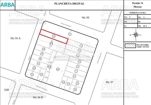 Imagen 10 de 10 de Terreno Lote En Venta Ubicado En Moreno, G.b.a. Zona Oeste