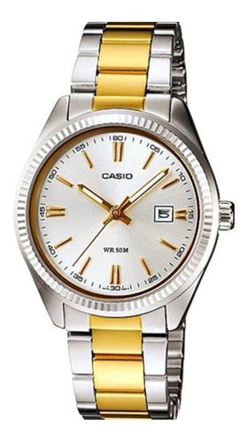 Mtp-1302sg-7avd - Reloj Casio P/m Bicolor Calendario Hombr