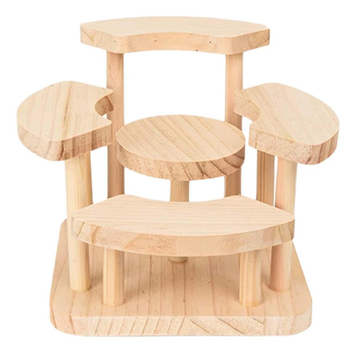 Elegante Expositor De Madera Para Joyas Y Escalera