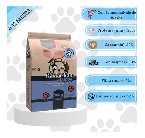 Alimento Croqueta Kaviar Kan Ternera Puppy Cachorro 10 Kg 