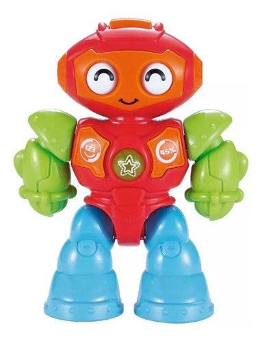 Juguete Bebe Mini Robot Didactico Con Luz Y Sonido Ok Baby