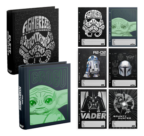 Kit Set Star Wars Carpeta A4 + 6 Separadores Mooving