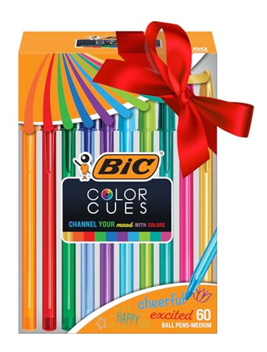 Bic Color Cues Pen Set (wmsua60-ast), Paquete De 60 Unidades