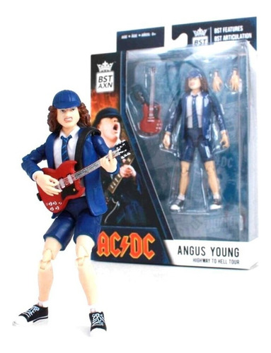 Figura Angus Young Ac Dc Highway Tour Articulada Bst Axn 5in