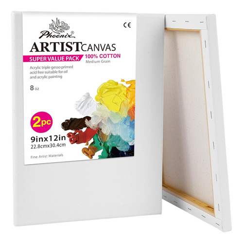 Lienzo De Algodón Para Pintura, 23x30 Cm, Triple Capa, Pack