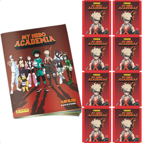 Álbum My Hero Academia + 50 Figurinhas (10 Envelope)