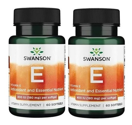 Vitamina E 400ui 60cap Swanson Pack 2x Envio Gratis