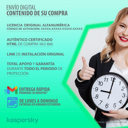 Imagen 3 de 4 de Kaspersky Antivirus 3 Pc 1 Año Licencia Original