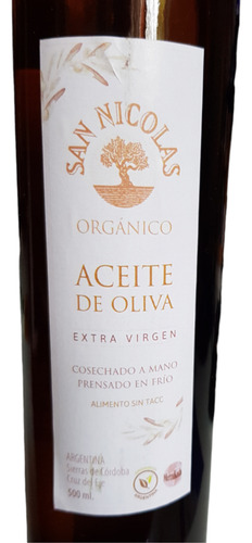 4x Aceite De Oliva Virgen Extra Orgánico X500ml-san Nicolás