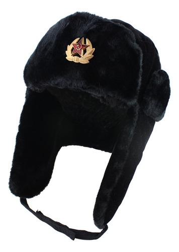 Gorro De Piloto Ruso Con Emblema Ushanka Para Invierno, Orej