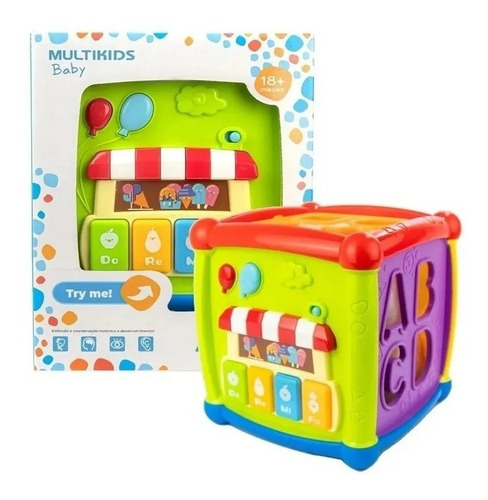 Imagem 6 de 7 de Cubo De Atividades Eletrônico Multikids Baby - Br1241