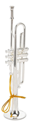 Modelo De Trompeta En Miniatura, 14 Cm, 5.5 Pulgadas, Plata