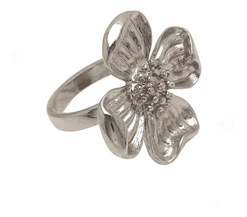 Anillo Fiida - Flor - R013 - Plateado - Niquel