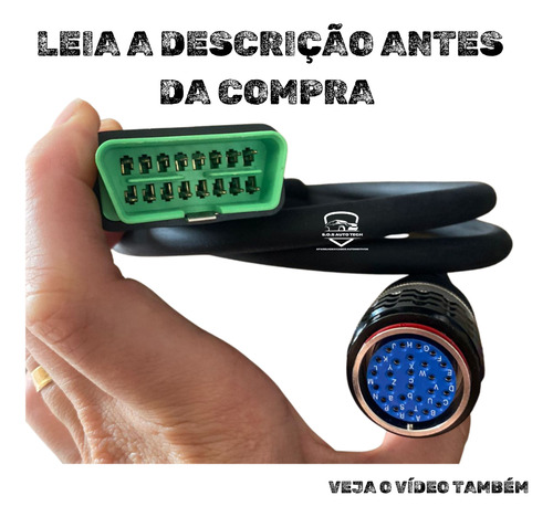 Cabo Scanner Interface Vocom 26 Pinos Com Tomada Obd2 16 Pin