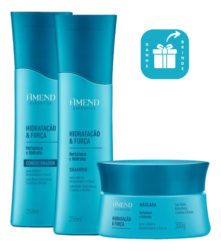 Kit Amend Hidratação & Força Expertise -3p Sh + Condi + Masc