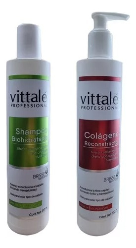 Kit Vittale Shampoo Biohidratante 320ml Y Colageno 320ml