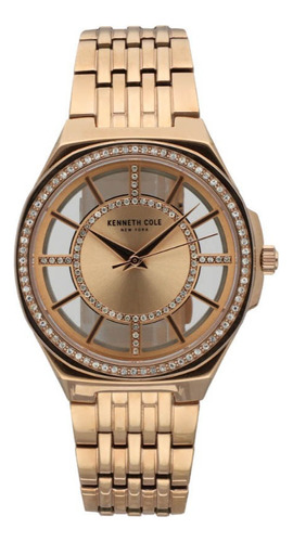 Reloj Kenneth Cole Mujer Acero Color Dorado Kcwlg2124503