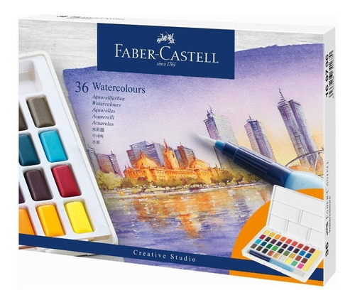 Acuarelas Faber Castell Goldfaber Estuche X 36 Colores + Pin